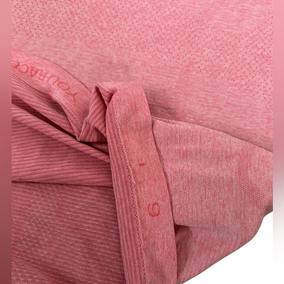 Lululemon Swiftly Tech Short Sleeve Crew Heathered Pink Lemonade Sz 6 - Picture 4 of 5